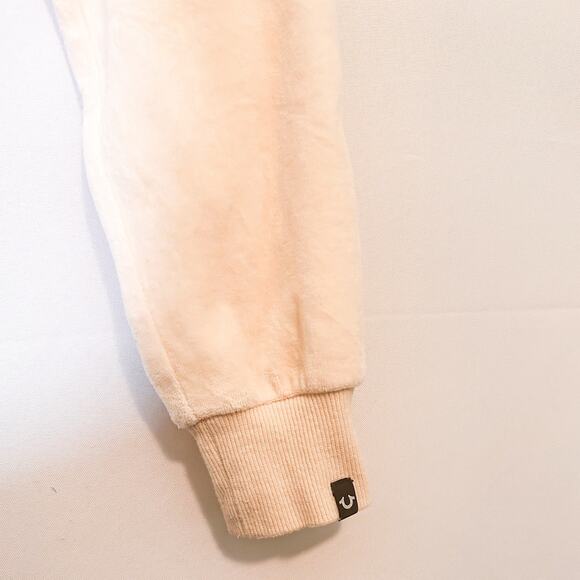 3 FOR $50! 🎁 TRUE RELIGION Velour Crop Sweatsuit Joggers in Pearl Sz. S - Picture 10 of 12